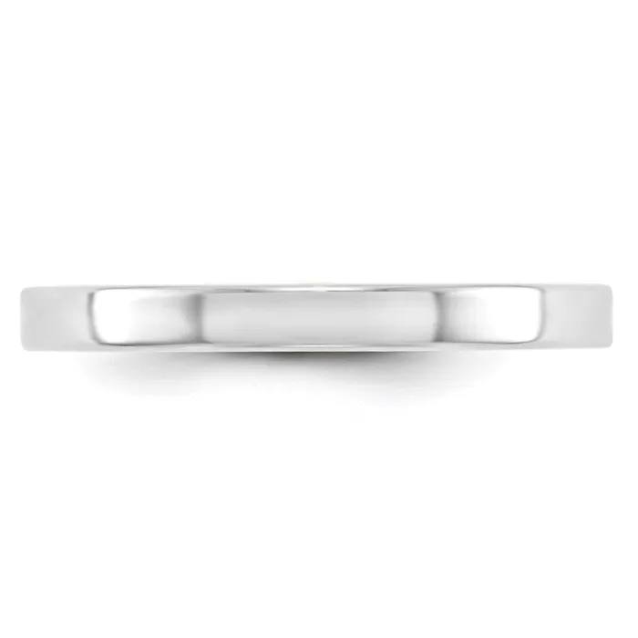 Goldia Rings Solid 14K White Gold 25mm Light Weight Flat MensWomens Wedding Band Ring Size 125 Goldia Rings Solid 14K White Gold 25mm Light Weight Flat MensWomens Wedding Band Ring Size 125
