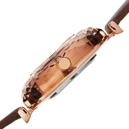 Original Burgi Quartz Faceted Crystal Bezel Diamond Dial Ladies Watch BUR252BR JMS always Watches Original Burgi Quartz Faceted Crystal Bezel Diamond Dial Ladies Watch BUR252BR JMS always Watches