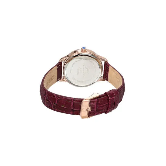 Watches JMS always Original Porsamo Bleu Ruby Quartz Purple Dial Ladies Watch 1141ERUL
