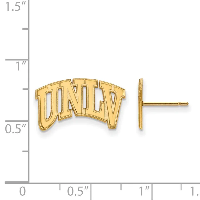 10K Yellow Gold University of Nevada Las Vegas Small Post Earrings TreasureFineJewelers Earrings