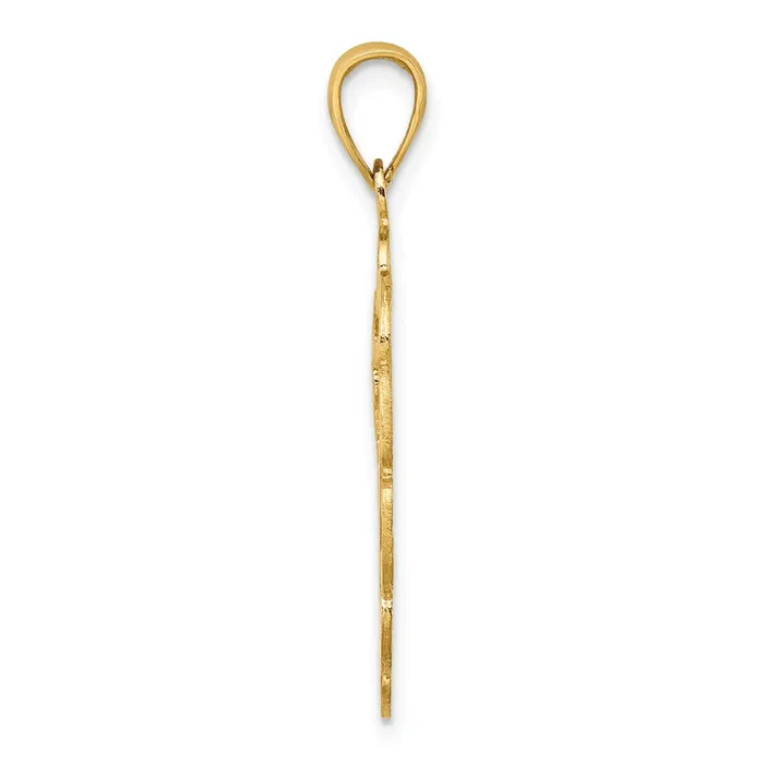 14K Pelican In Circle Charm TreasureFineJewelers Charm Necklaces
