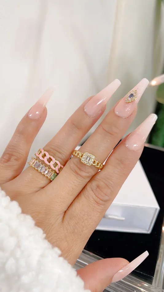 Rings MP Jewelry Blush Chain Ring Set