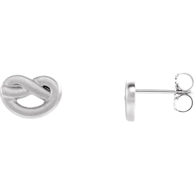 Sterling Silver Knot Earrings TreasureFineJewelers Earrings