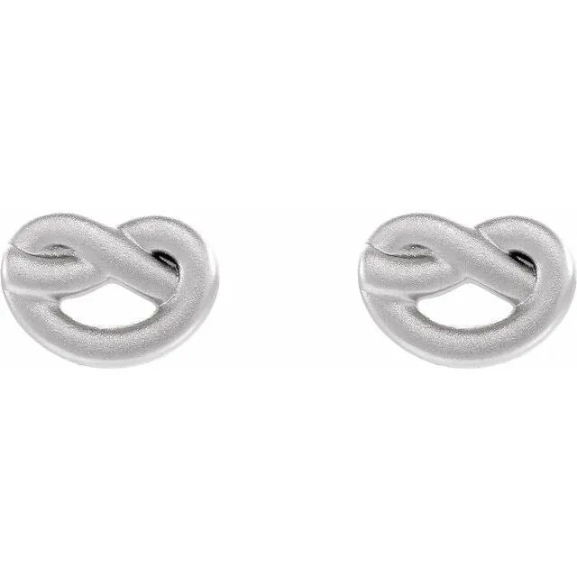 Sterling Silver Knot Earrings TreasureFineJewelers Earrings