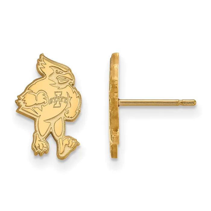 TreasureFineJewelers Earrings 10K Yellow Gold Iowa State University Small Post Earrings TreasureFineJewelers Earrings 10K Yellow Gold Iowa State University Small Post Earrings