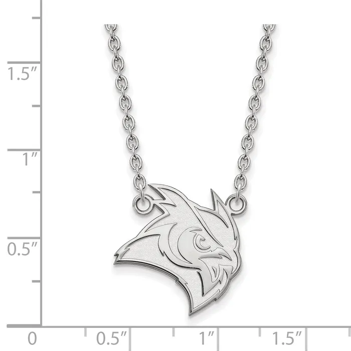 TreasureFineJewelers Necklaces 14K White Gold Rice University Large Pendant with Necklace