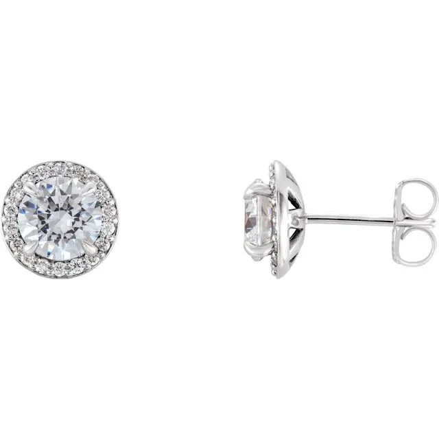 TreasureFineJewelers Platinum 58 CTW Natural Diamond HaloStyle Earrings Earrings TreasureFineJewelers Platinum 58 CTW Natural Diamond HaloStyle Earrings Earrings