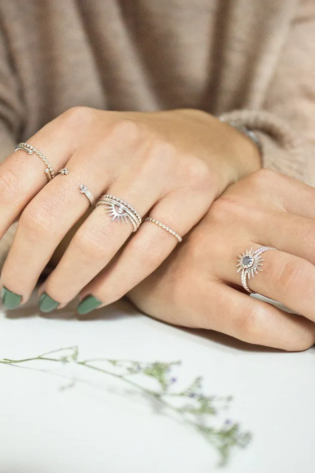 WellDunn Rings Nazar Silver Ring