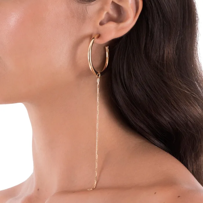 Jack Vartanian Necklaces POP LONG CHAIN PENDANT IN 18K YELLOW GOLD PLATED SILVER