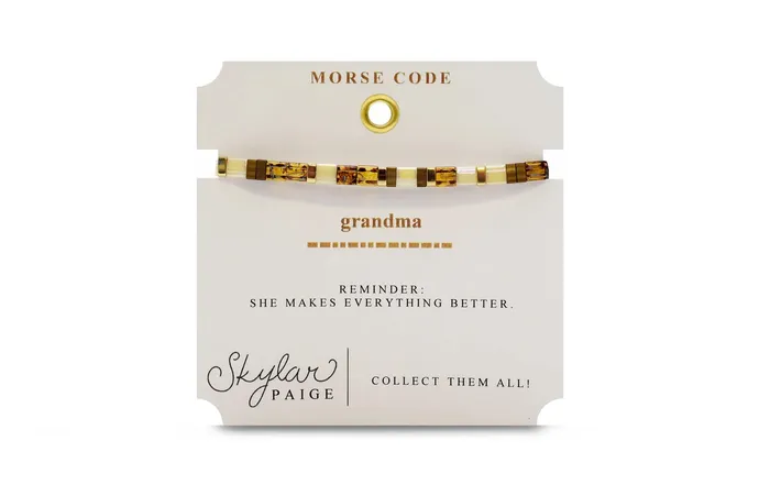 Skylar Paige Bracelets Grandma Morse Code Tila Terrific Tortoise Bracelet