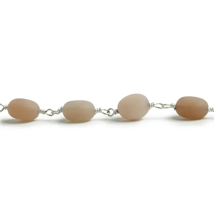 Beadsofcambaycom Necklaces 7x68x7mm Matte MultiColor Moonstone nugget Silver plated Chain by the foot with approximately 23 pcs Beadsofcambaycom Necklaces 7x68x7mm Matte MultiColor Moonstone nugget Silver plated Chain by the foot with approximately 23 pcs