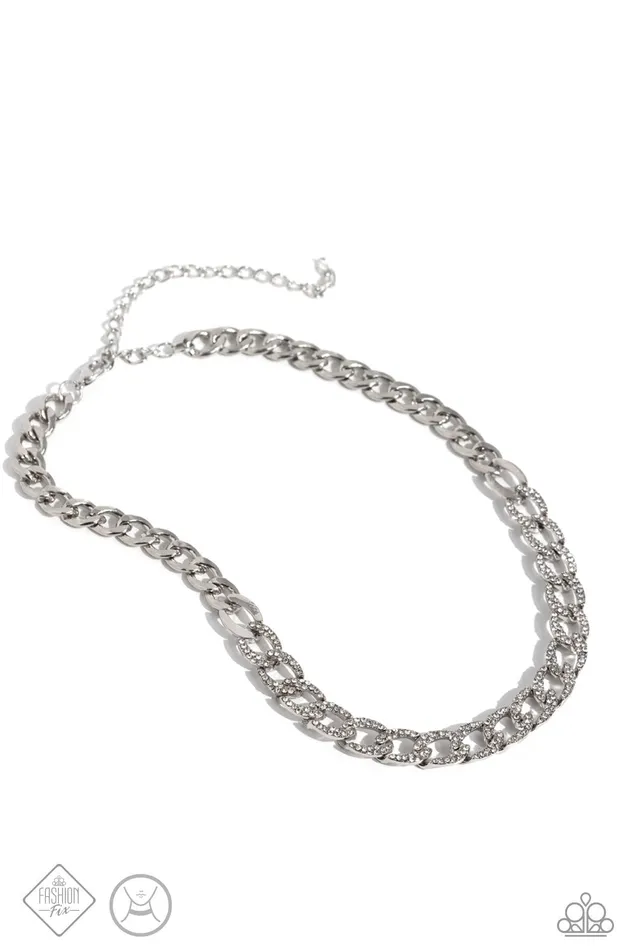 Fiercely Independent White Necklace Jewelry by Bretta Paparazzi Accessories Necklaces