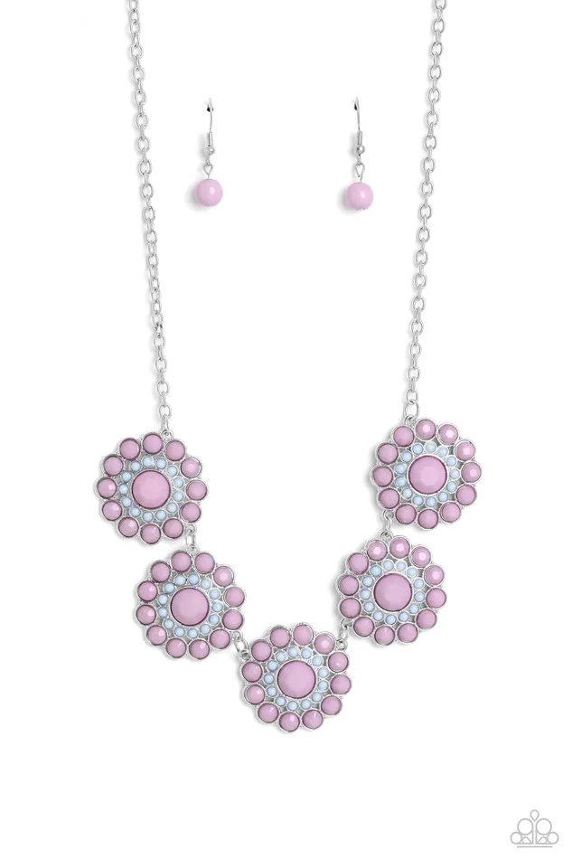 Floral Fervor Purple Necklace Jewelry by Bretta Paparazzi Accessories Necklaces