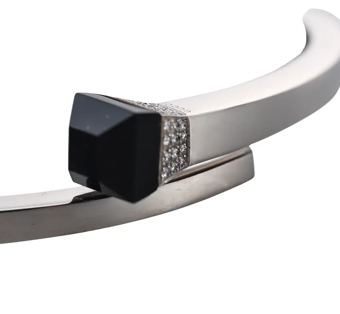 Gucci Chiodo Diamond Onyx Gold Nail Bracelet Gucci Bracelets