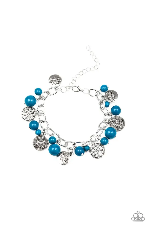 Guru Garden Blue Necklace Jewelry by Bretta Paparazzi Accessories Necklaces