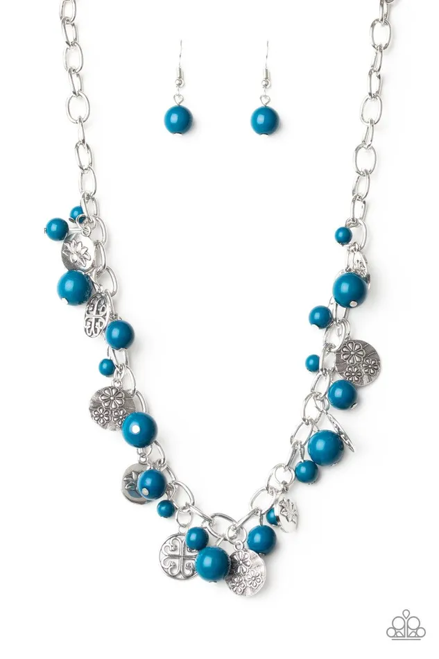 Guru Garden Blue Necklace Jewelry by Bretta Paparazzi Accessories Necklaces