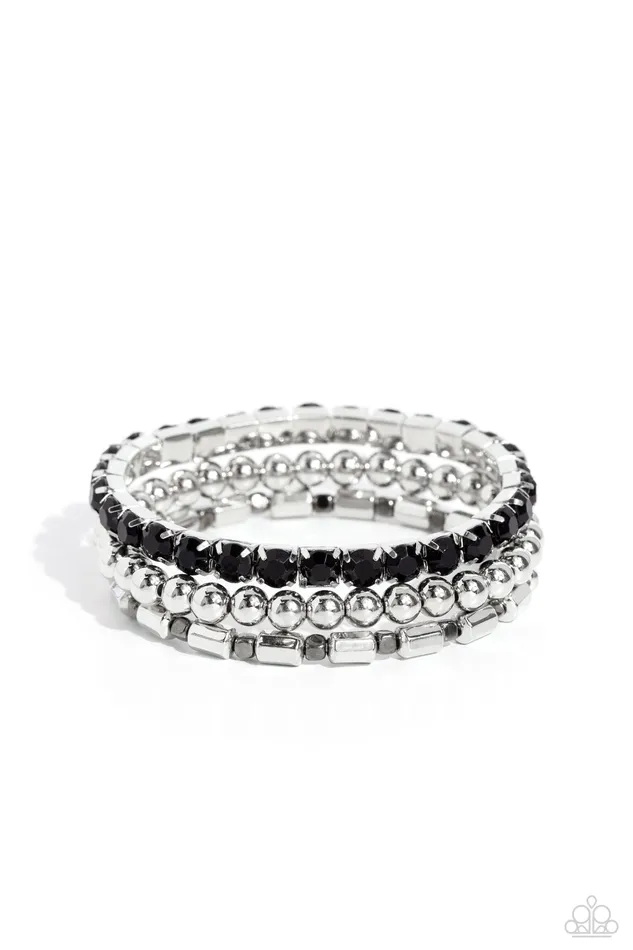 Monochromatic Maverick Black Necklace Jewelry by Bretta Paparazzi Accessories Necklaces