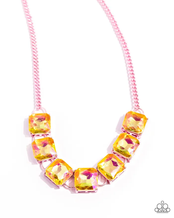 Necklaces I SQUARE to Secrecy Pink Necklace Jewelry by Bretta Paparazzi Accessories