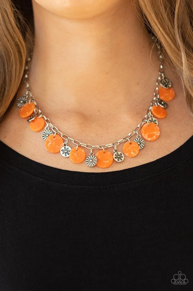 Necklaces Paparazzi Accessories Flower Powered Orange Necklace Jewelry by Bretta Necklaces Paparazzi Accessories Flower Powered Orange Necklace Jewelry by Bretta