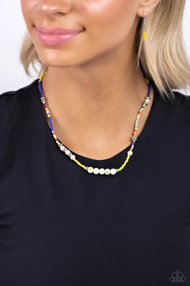 Necklaces Paparazzi Accessories Happy to See You Yellow Necklace Jewelry by Bretta Necklaces Paparazzi Accessories Happy to See You Yellow Necklace Jewelry by Bretta