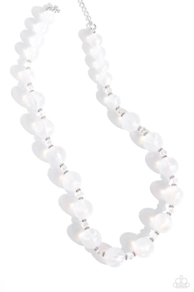 Necklaces Paparazzi Accessories Timelessly Tantalizing White Necklace Jewelry by Bretta