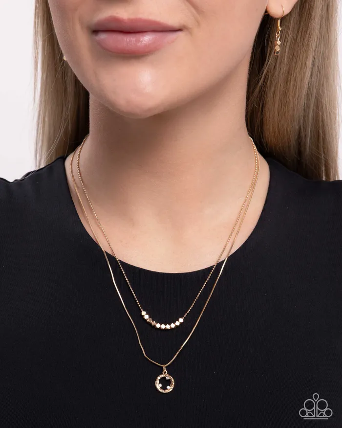 Paparazzi Accessories Necklaces Defaced Darling Gold Necklace Jewelry by Bretta Paparazzi Accessories Necklaces Defaced Darling Gold Necklace Jewelry by Bretta