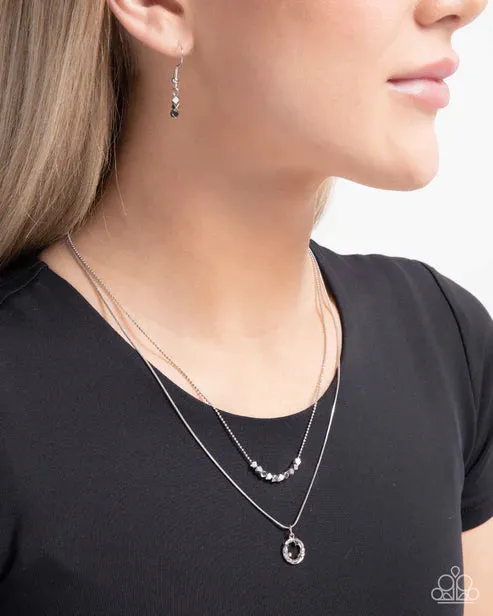 Paparazzi Accessories Necklaces Defaced Darling Silver Necklace Jewelry by Bretta Paparazzi Accessories Necklaces Defaced Darling Silver Necklace Jewelry by Bretta