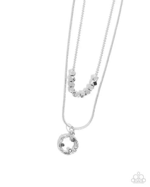 Paparazzi Accessories Necklaces Defaced Darling Silver Necklace Jewelry by Bretta