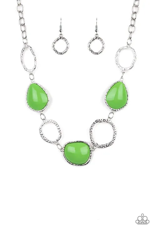 Paparazzi Accessories Necklaces Haute Heirloom Green Necklace Jewelry by Bretta