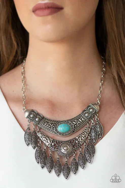 Paparazzi Accessories Necklaces Island Queen Blue Necklace Jewelry by Bretta