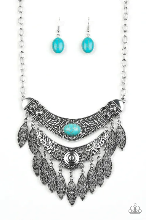 Paparazzi Accessories Necklaces Island Queen Blue Necklace Jewelry by Bretta