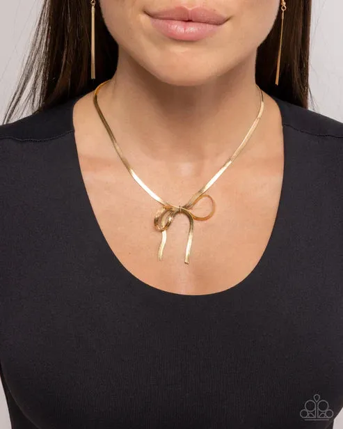 Paparazzi Accessories Necklaces Ladylike Legato Gold Necklace Jewelry by Bretta Paparazzi Accessories Necklaces Ladylike Legato Gold Necklace Jewelry by Bretta