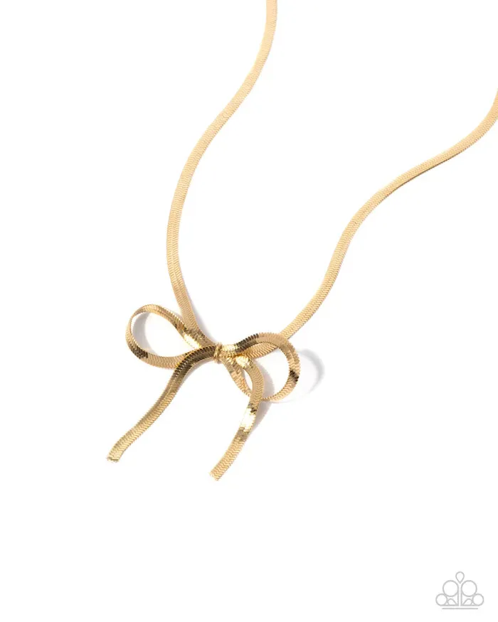Paparazzi Accessories Necklaces Ladylike Legato Gold Necklace Jewelry by Bretta