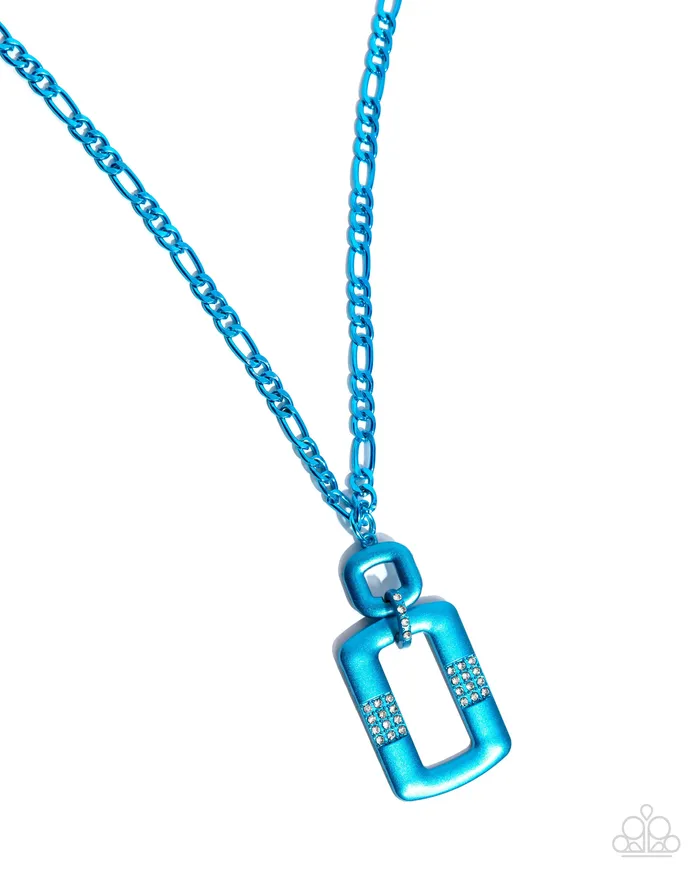 Paparazzi Accessories Necklaces Metallic Movement Blue Necklace Jewelry by Bretta