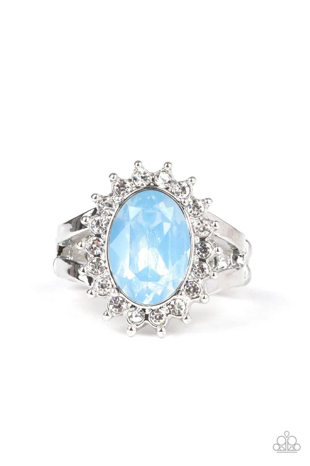 Rings Paparazzi Accessories Iridescently Illuminated Blue Ring Jewelry by Bretta