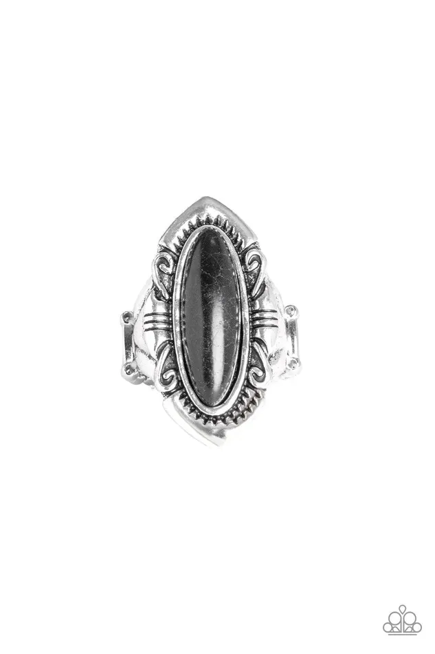 Rings Paparazzi Accessories Santa Fe Serenity Black Ring Jewelry by Bretta