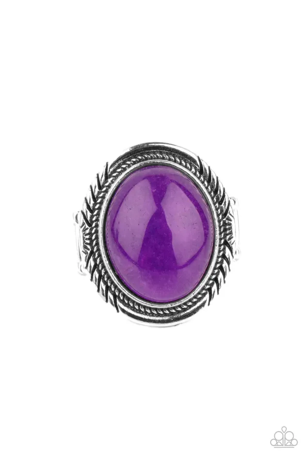 Rings Stone Terrarium Purple Ring Jewelry by Bretta Paparazzi Accessories