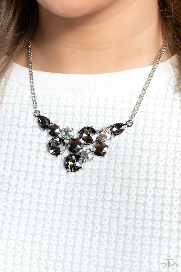 Round Royalty Silver Necklace Jewelry by Bretta Paparazzi Accessories Necklaces
