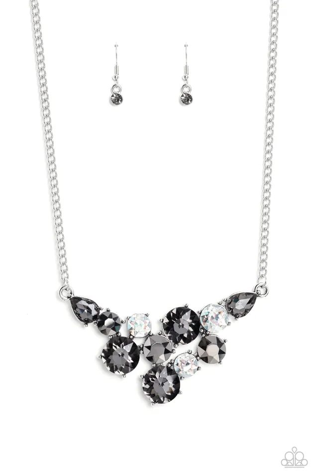 Round Royalty Silver Necklace Jewelry by Bretta Paparazzi Accessories Necklaces
