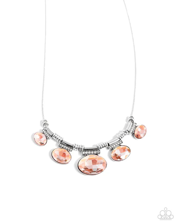 Socialite Status Orange Necklace Jewelry by Bretta Paparazzi Accessories Necklaces