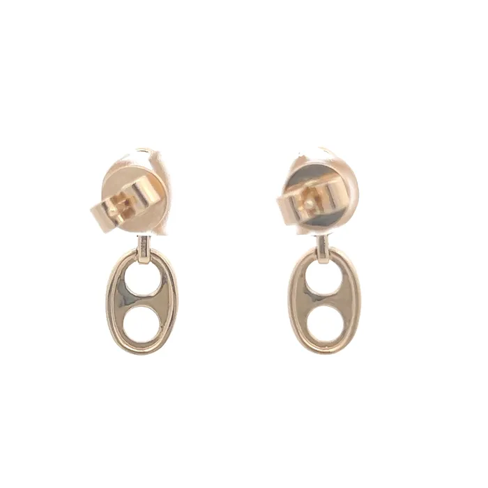 YaninaCo Jewelry Earrings Yellow Gold Anchor Link Earrings