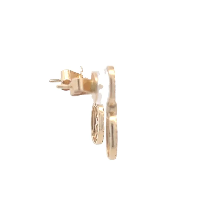 YaninaCo Jewelry Earrings Yellow Gold Anchor Link Earrings