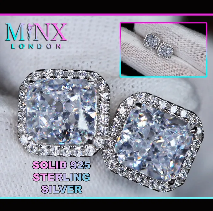 40ct Diamond Ear Studs Radiant Cut Diamond Ear Studs Crushed Diamond Ear Studs Lab Diamonds London Earrings 40ct Diamond Ear Studs Radiant Cut Diamond Ear Studs Crushed Diamond Ear Studs Lab Diamonds London Earrings