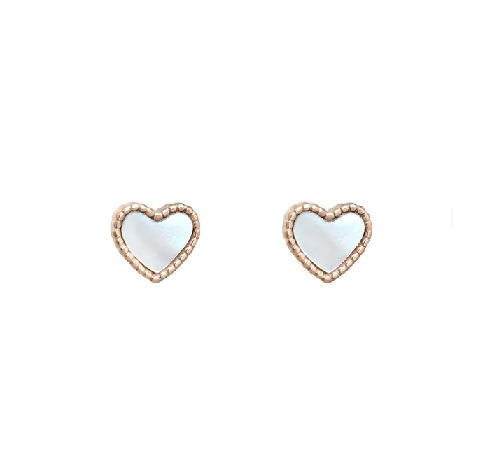 AMIRI GOLD PEARL HEART STUD EARRINGS MAI DSIRE Earrings