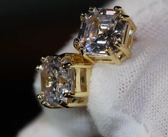 Asscher Diamond Ear Studs Diamond Earrings Womens Earrings Diamond Ear Studs Womens Stud Earrings Mens Diamond Ear Studs Earring Lab Diamonds London Earrings