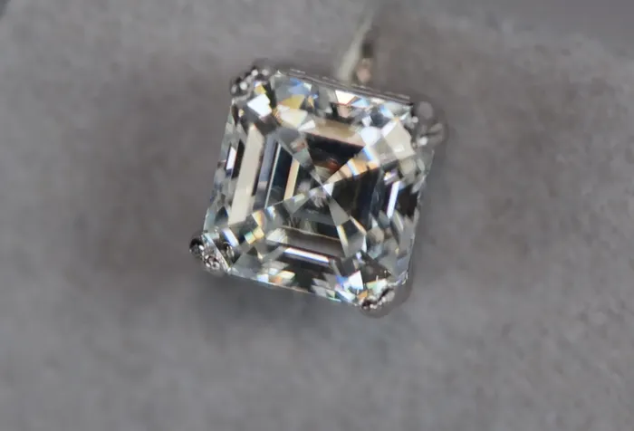 Earrings Lab Diamonds London Asscher Cut Moissanite Diamond Ear Studs Asscher Cut Lab Grown Diamond Ear Studs