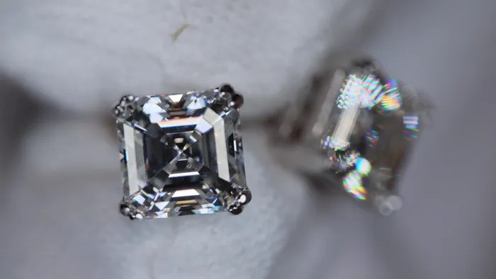 Earrings Lab Diamonds London Asscher Cut Moissanite Diamond Ear Studs Asscher Cut Lab Grown Diamond Ear Studs