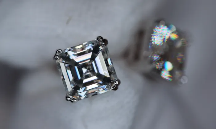 Earrings Lab Diamonds London Asscher Cut Moissanite Diamond Ear Studs Asscher Cut Lab Grown Diamond Ear Studs