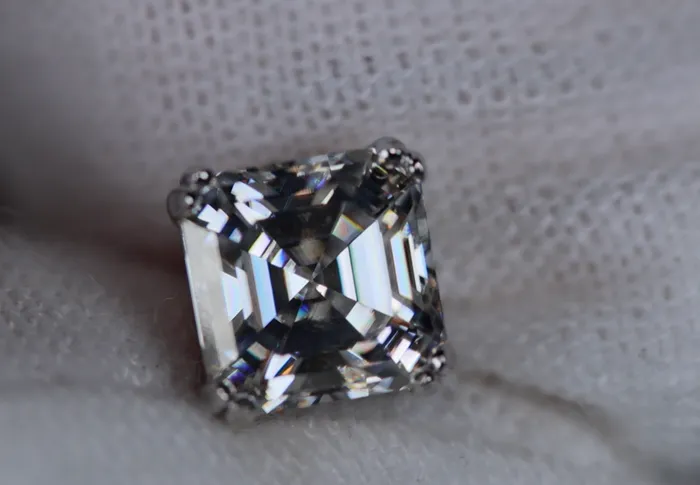 Earrings Lab Diamonds London Asscher Cut Moissanite Diamond Ear Studs Asscher Cut Lab Grown Diamond Ear Studs