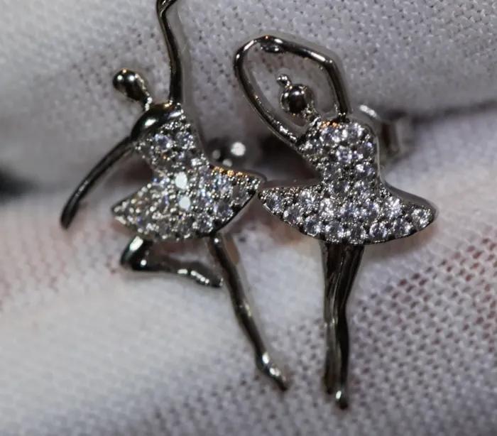 Earrings Lab Diamonds London Dancer Jewelry Womens Diamond Ear Studs Charm Earrings Ballerina